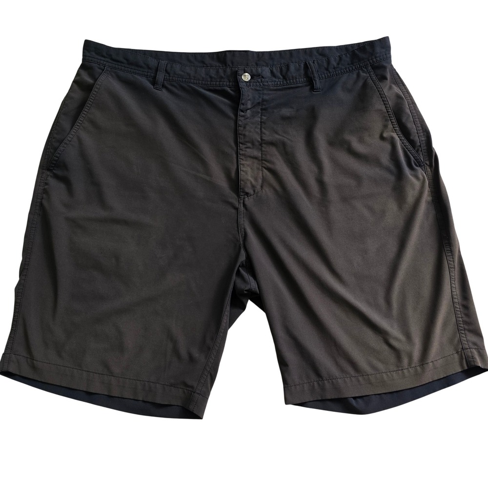 Footjoy Mens Size 42 Golf Shorts Black Performance Stretch Sun Faded